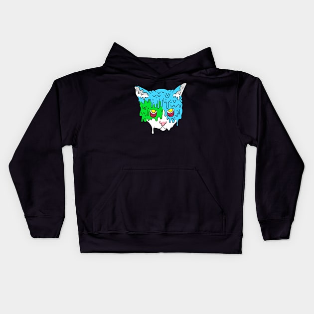 Grime Art Cat Kids Hoodie by chawlie